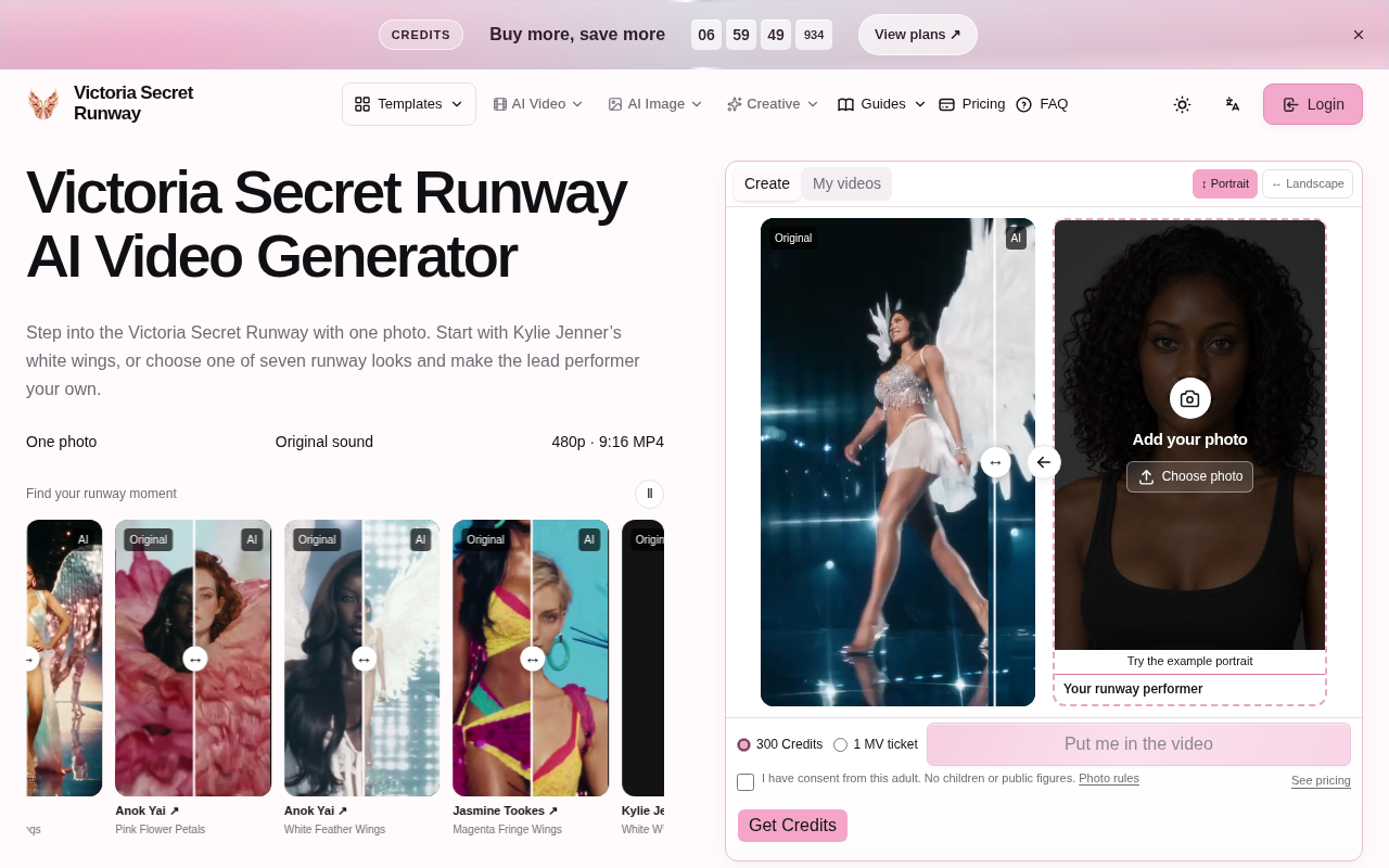 victoriasecretrunway.com screenshot